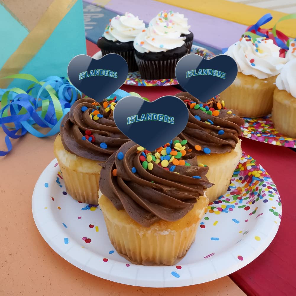 GRAPHICS & MORE Cupcake Picks Set of 6 Acrylic Heart Toppers One Size Texas A&M - Corpus Christi