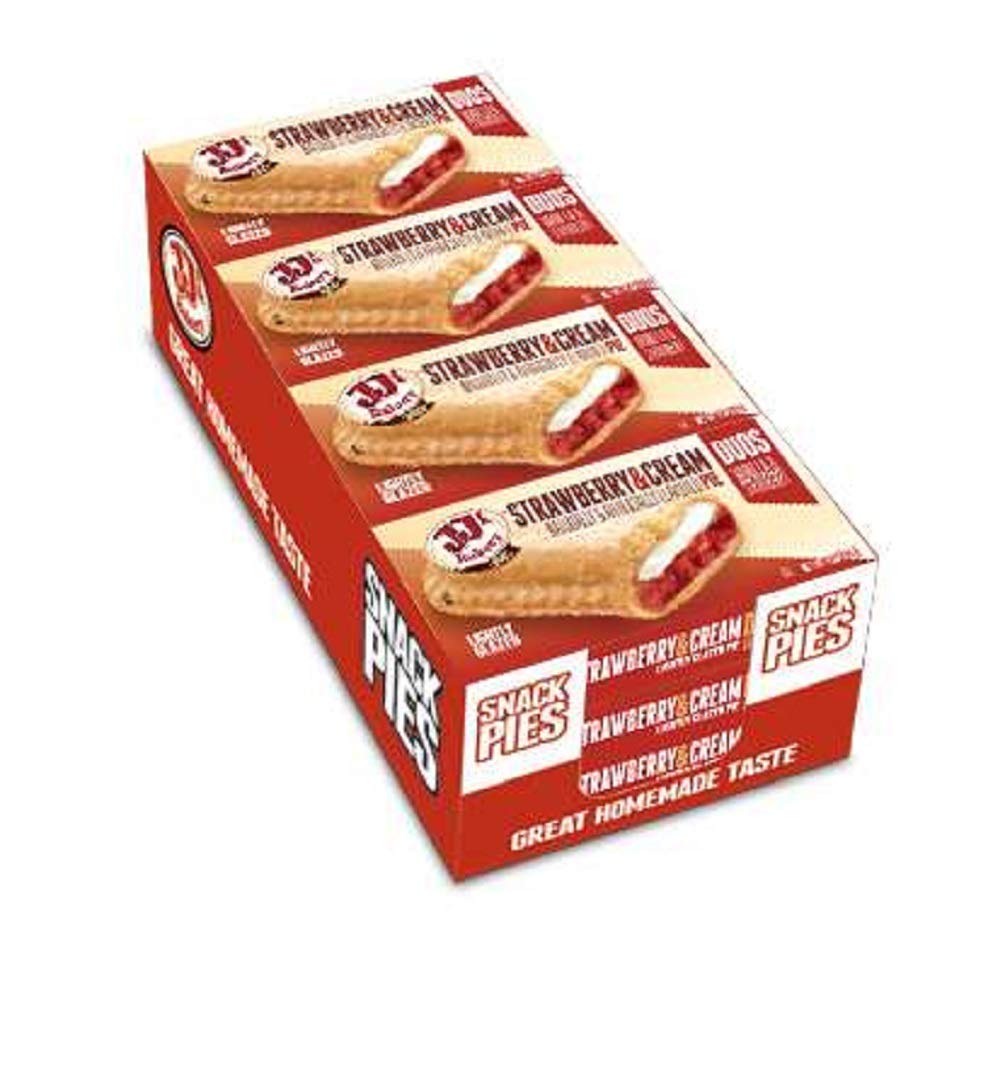 Jj'S Bakery Snack Pie Duos Strawberry & Cream Snack Pies, Individual Dessert, Fresh-Baked, Nut-Free, Kosher Parve, 4 Oz Each (Pa