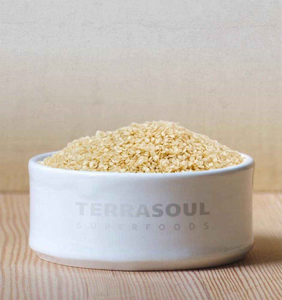 Terrasoul Superfoods Organic Hulled Sesame Seeds, 2 Lbs - Gluten-Free, Raw, Perfect for Tahini, Natural Superfood Snack
