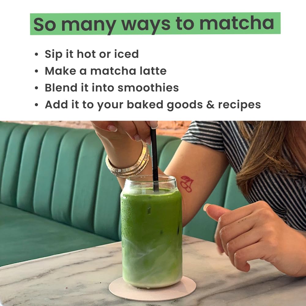 Matcha Green Tea Powder - 1.75 Ounces (50g) of Ceremonial Grade Japanese Matcha for Baking, Lattes and Smoothies - Regular