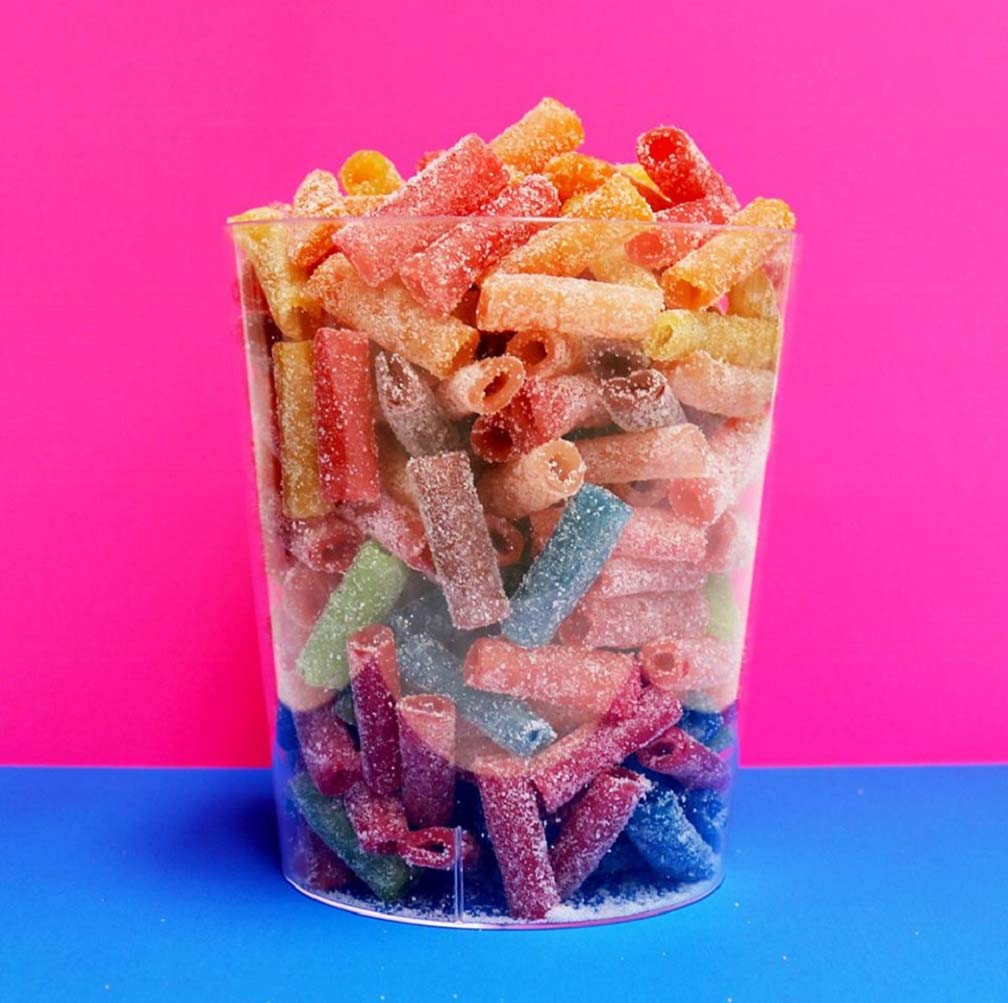 Sour Punch Bites, Tropical Fruit Flavors, Soft & Chewy Sour Candy, 5Oz Bag (12 Pack)