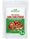 HerbaZest Camu Camu Powder Organic - 16oz (1 LB) - Vegan, USDA Certified, Gluten Free, Ideal for Smoothies, Yogurt, Ice Cream