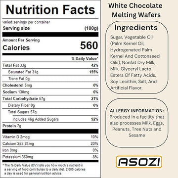 White Chocolate Coating Melting Wafers 2Lb- Creamy And Sweet Taste, Perfect For Molding, Dipping, Desserts, And Candy 32Oz (Whit
