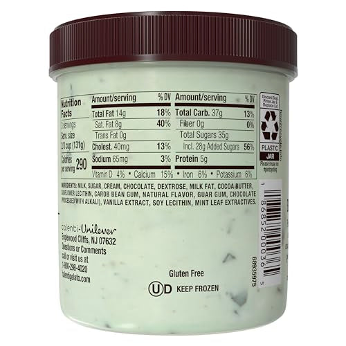 Talenti Gelato For a Delicious Frozen Dessert Mediterranean Mint Made with Non-GMO Ingredients 1 pint