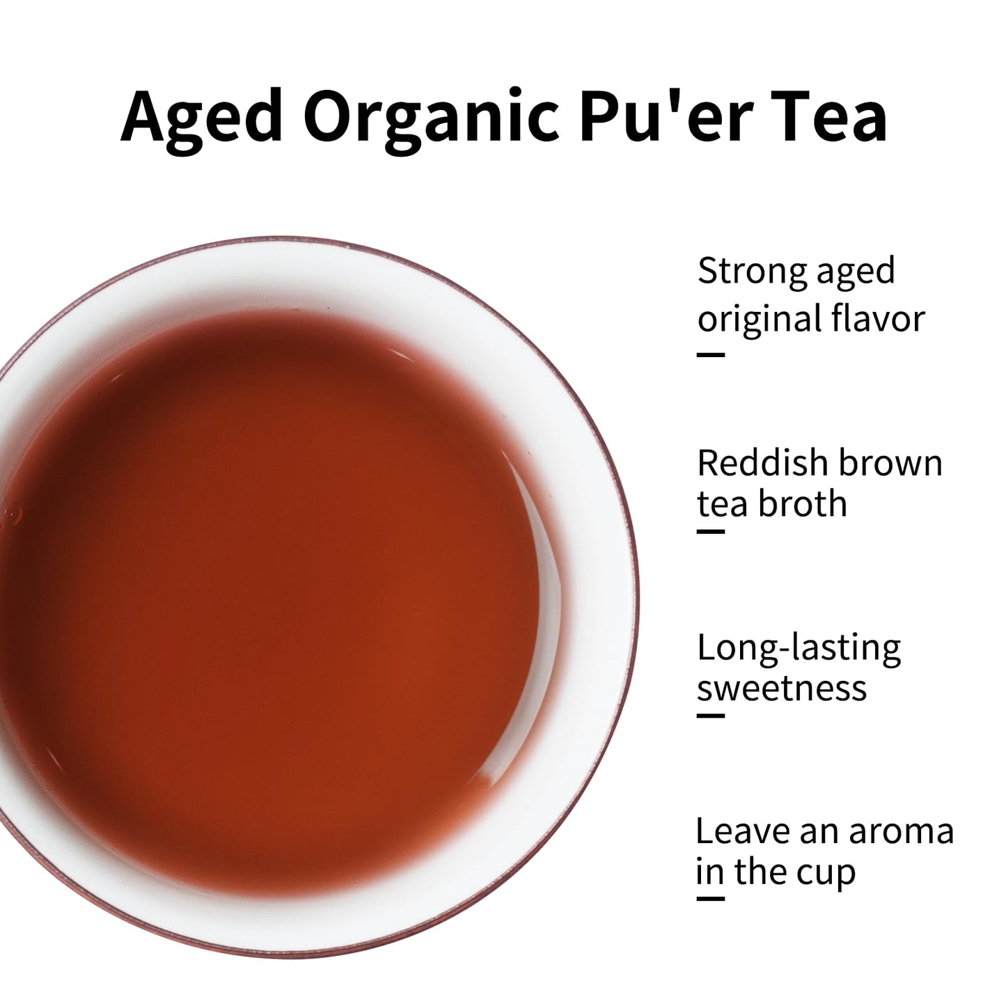 Lapalide 3.53 Oz Puerh Tea Loose Leaf, Usda Organic Pu Erh Tea, Yunnan Puerh Tea Loose Leaf Mellow And Rich, Improved Pu'Er Anci