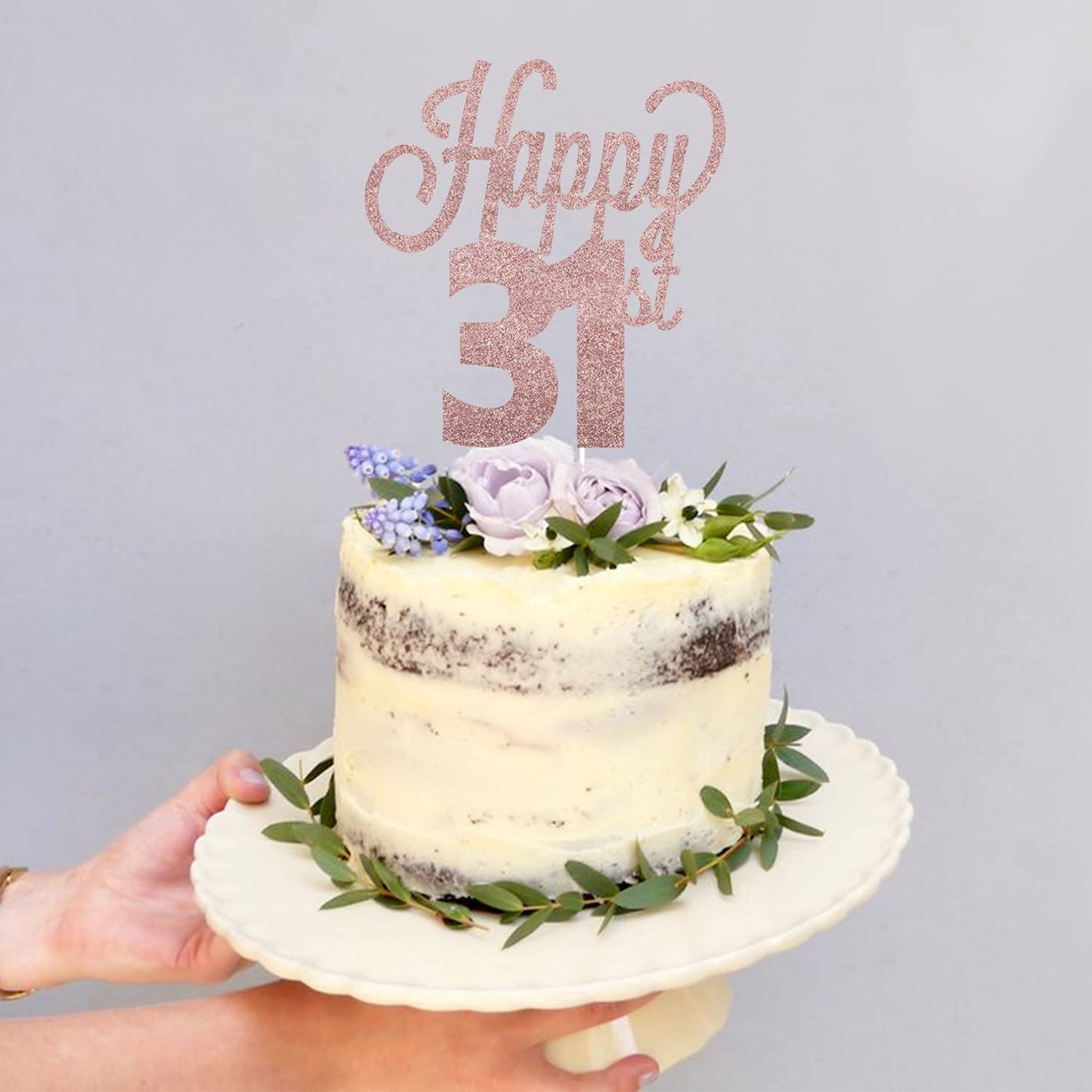 Lingteer Happy 31St Birthday Cake Topper - Cheers To 31St Birthday 31 Years Old Birthday Party Cake Decorations Sign.