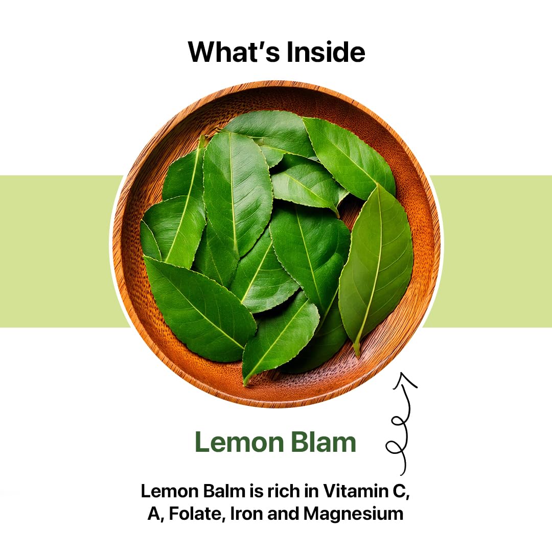 BLUE TEA Lemon Balm Tea Bags - 100 Count, Caffeine-Free, Refreshing Citrus Flavor, Plant-Based, Ziplock Pouch
