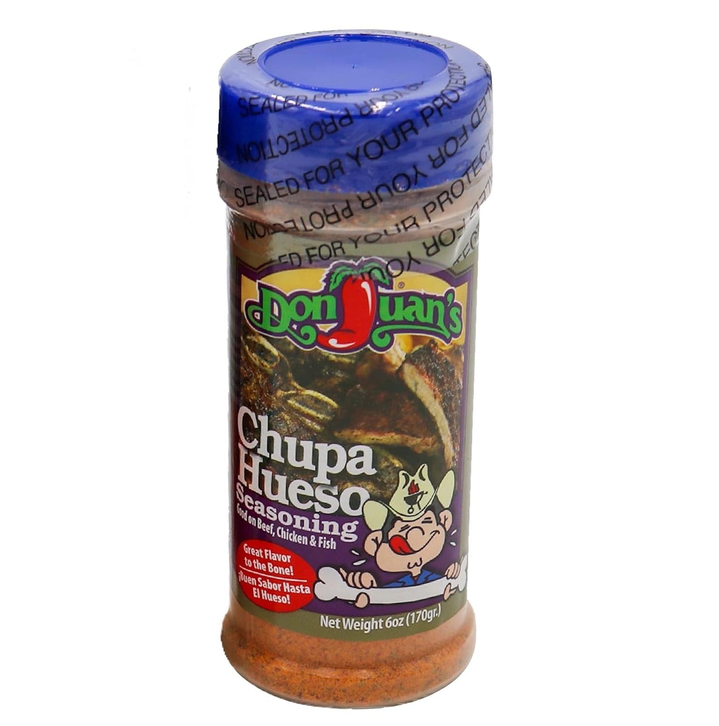 Chupa Hueso Taco Seasoning - 6oz Pack - Ideal for Meat, Brisket, Poultry, and Seafood