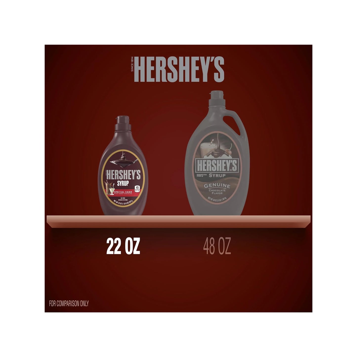 HERSHEYS Special Dark Syrup - Mildly Sweet Chocolate Syrup - Pack of 4 - 22 Oz