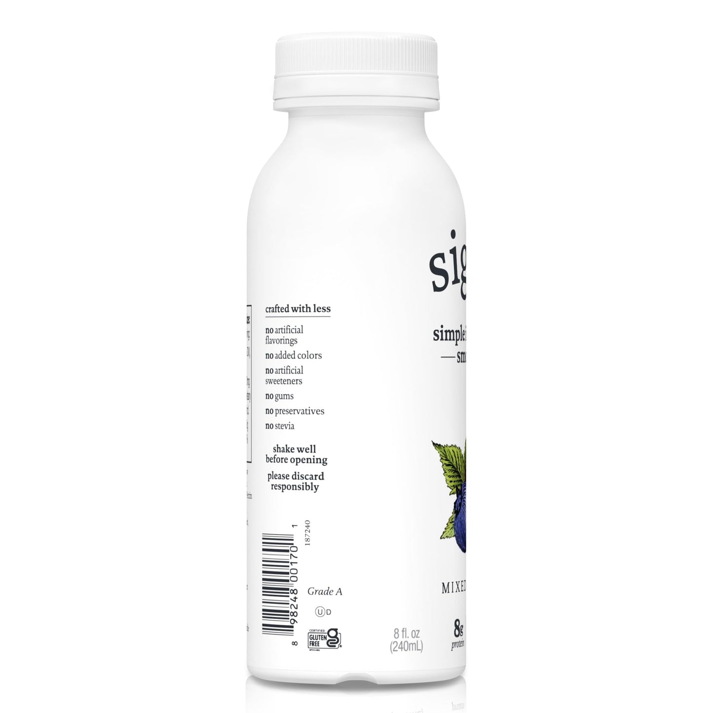 Siggis Mixed Berry Low Fat Drinkable Yogurt, 8oz