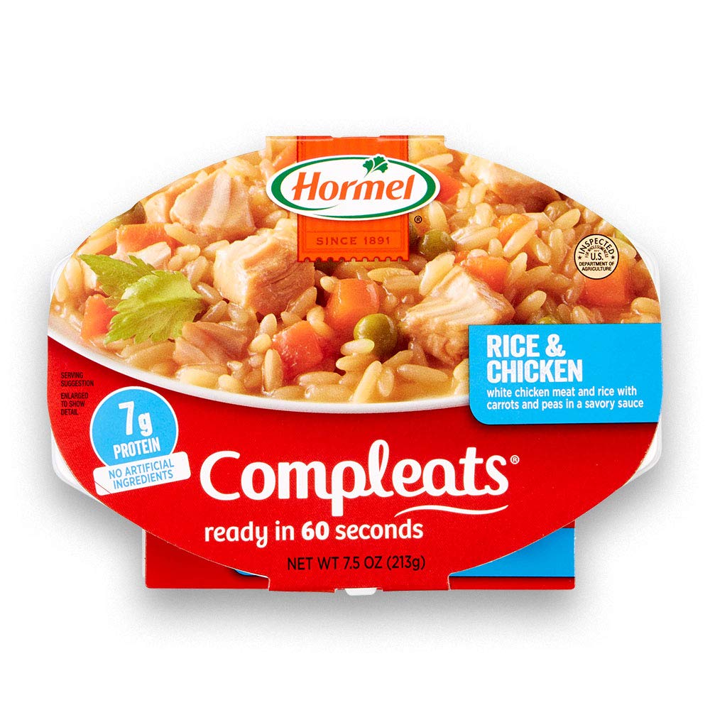 Hormel Compleats Rice & Chicken Microwave Tray, 7.5 Ounces (Pack Of 7)