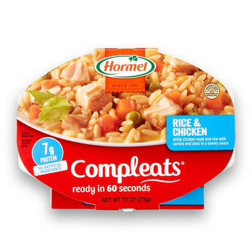 Hormel Compleats Rice & Chicken Microwave Tray, 7.5 Ounces (Pack Of 7)