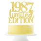 Limited EDITION 1987 cake topper 38th birthday happy birthday cake topper men and women cheer 38years old handmade Golden glitte
