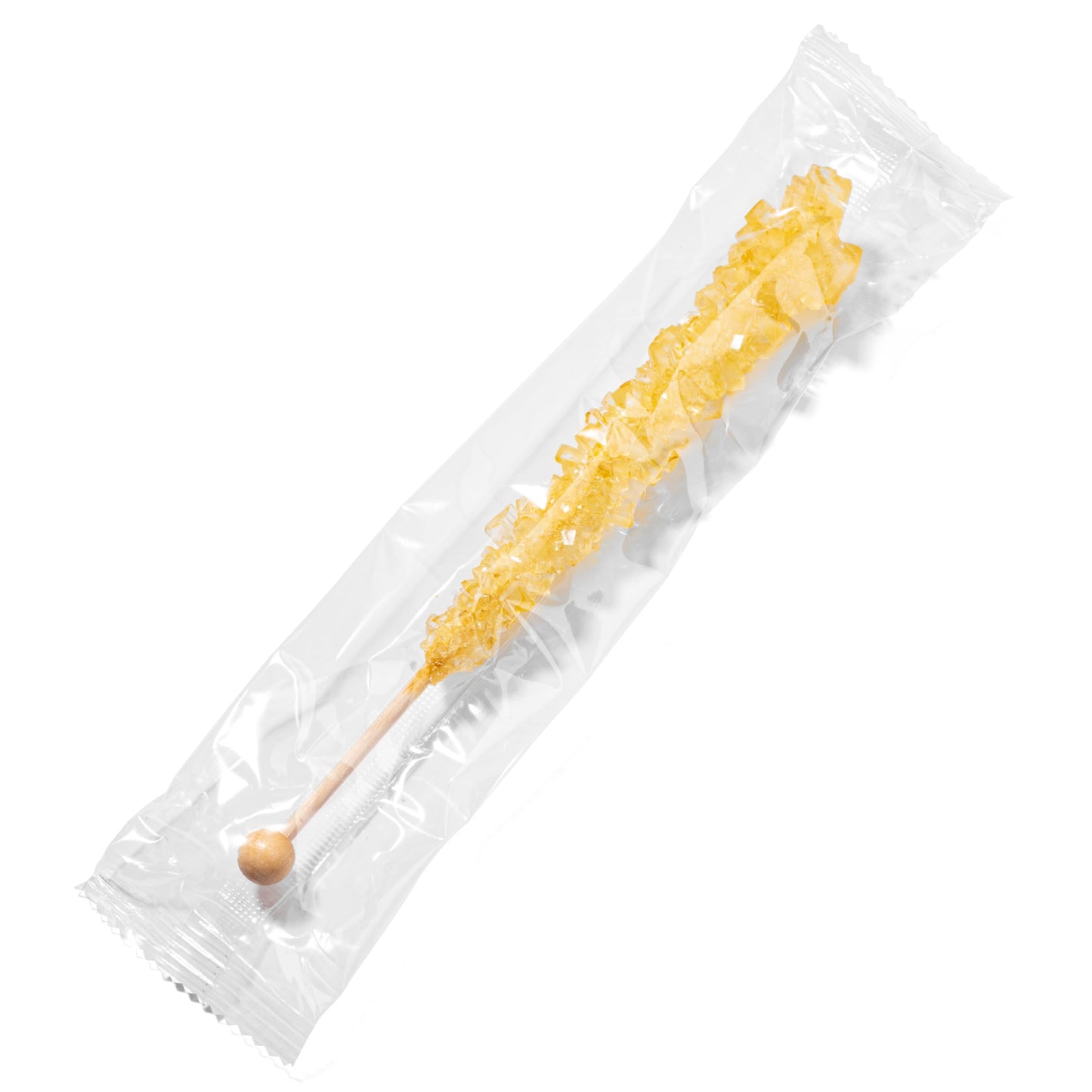 Candy Envy - Gold Rock Candy Sugar Sticks - Original Sugar Flavored - 24 Indiv. Wrapped