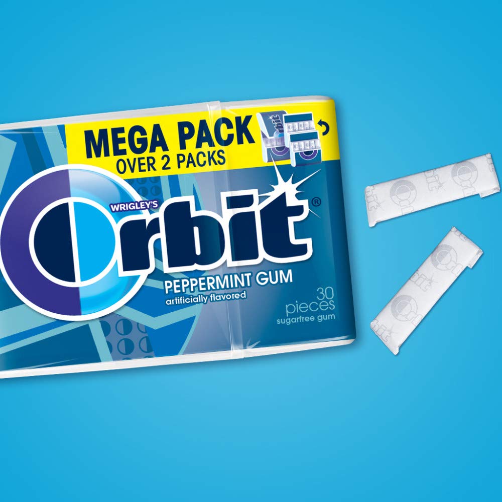 Orbit Peppermint Sugar Free Chewing Gum - 32.1 Oz, 30 Count (Pack of 6)
