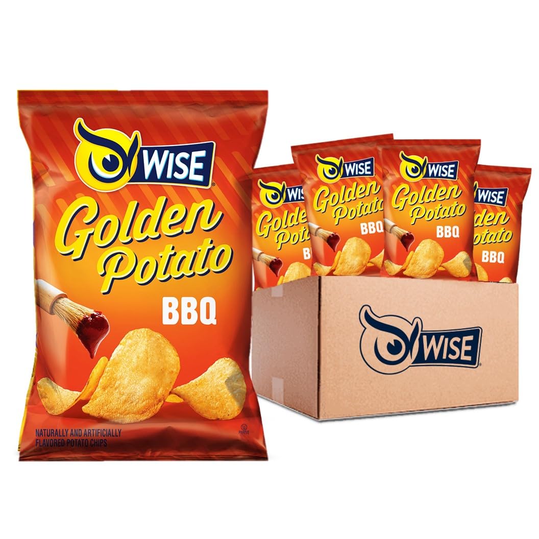 Wise Snack Bbq Potato Chips Bulk Snack Chips For Fun And Tasty Snacking 0.75 Ounce 40 Count, Gluten Free, 0G Trans Fat, No Prese
