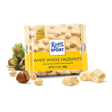 Ritter Sport White Whole Hazelnuts, 100G
