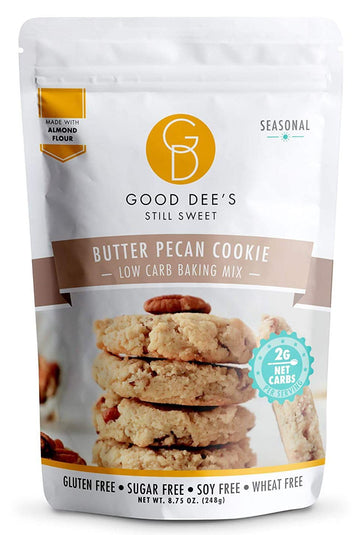 Good Dee's Butter Pecan Cookie Mix I Keto Baking Mix I Sugar Free, Diary Free, Gluten Free, Soy Free, Low Carb Cookie Mix I Diab