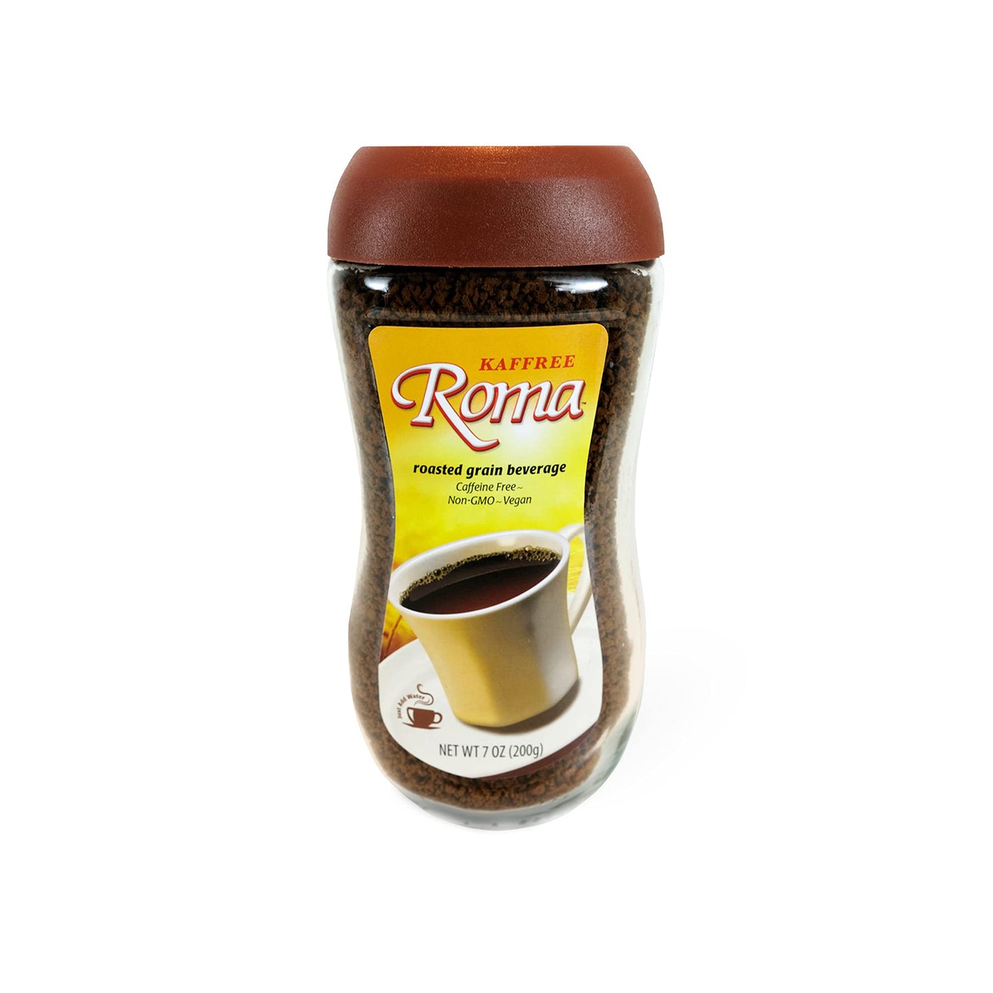 Kaffree Roma Plant-Based Original Coffee, Non-GMO, 7.05 oz, Pack of 4