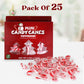 Yumzo Christmas Mini Candy Canes, Classic Red & White Peppermint Flavor, Individually Wrapped, 25 Count
