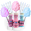 Lupy Lups! Sugar Mix Kit Floss Sugar w -3 Plastics Jars of 7 oz Blue Raspberry  Purple G & Pink Cherry- 25 Paper Cones- Create Fluffy Cotton Candy - Cotton Candy also floats atop beverages!