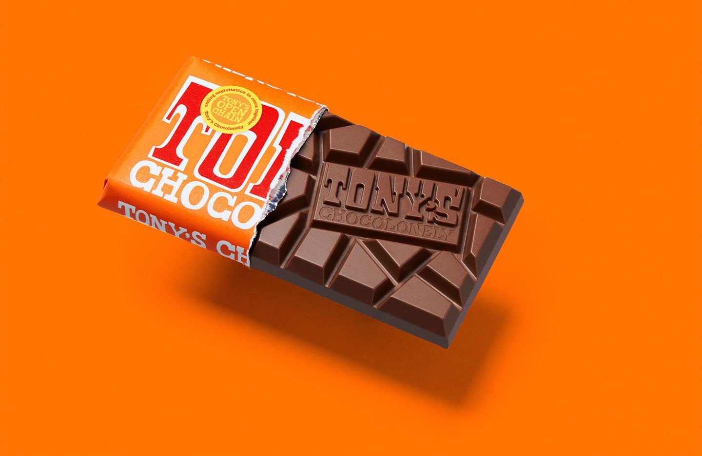 Tony'S Chocolonely 32% Milk Chocolate Caramel Sea Salt Bars, 6.35 Oz, 4 Bars