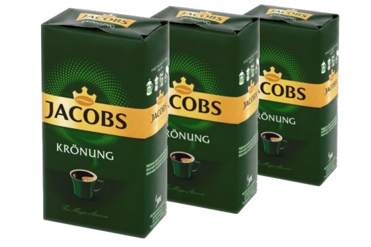 Jacobs Kronung Ground Coffee 500 Gram / 17.6 Ounce (Pack Of 3)