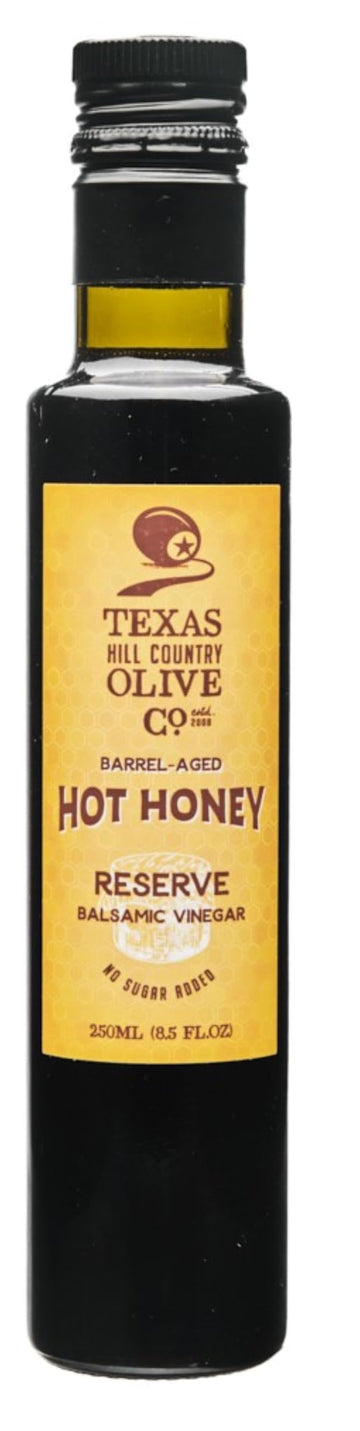 Hot Honey Balsamic Vinegar - Gourmet Barrel Aged Infused Balsamic Vinegar - Great for Dressing Dipping Glazing - No Artificial F