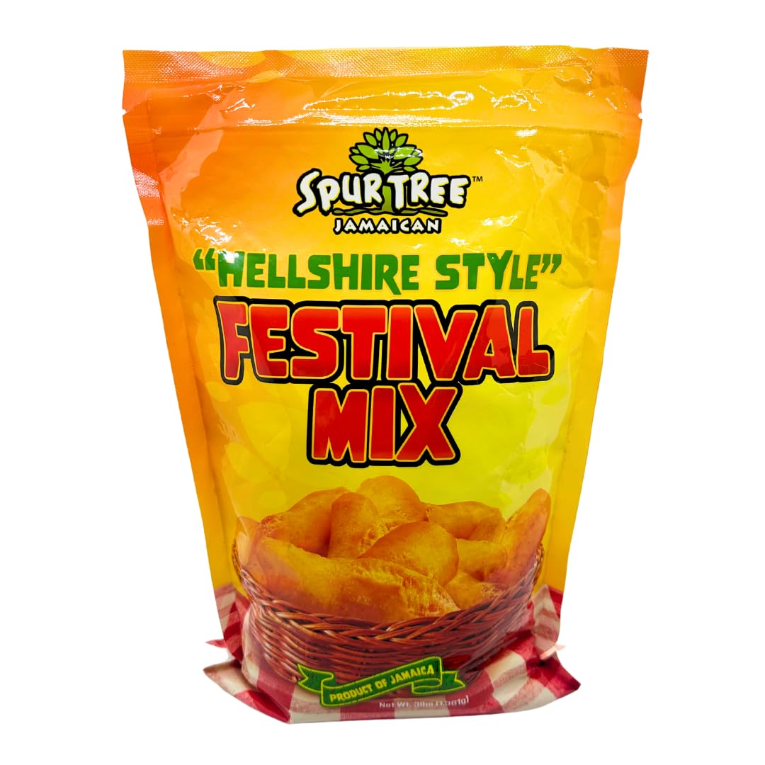 Spur Tree Jamaican Festival Mix - Seasoned Coating for Crispy Flavor - 48 Ounce