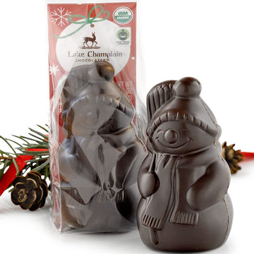 Lake Champlain Organic Dark Chocolate Placesetting Snowman, 1 Ounce
