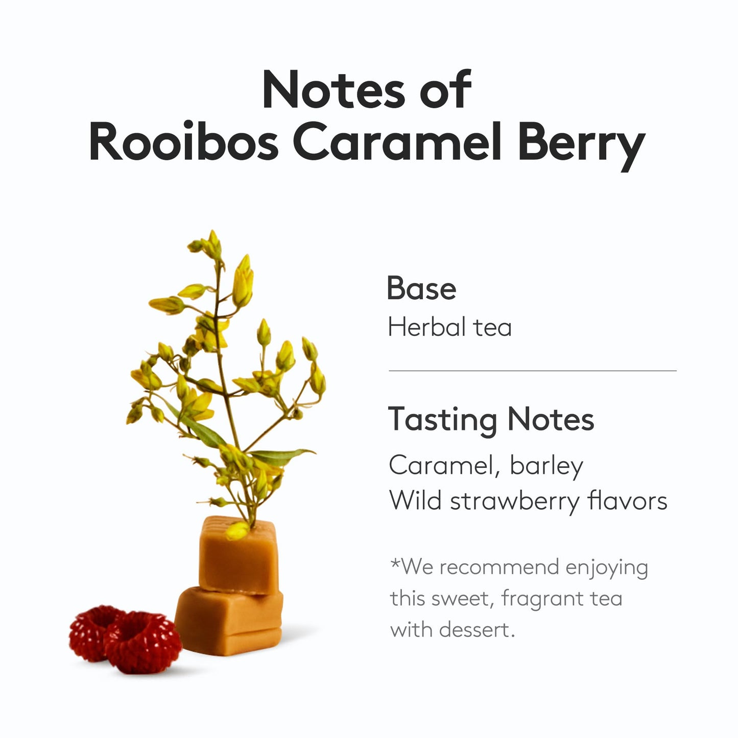 Osulloc Rooibos Caramel Berry Tea (Raspberry Aroma, 10 Count), Decaffeinated Herbal Tea Rooibos Blend, Naturally Sweet Fruit Tea