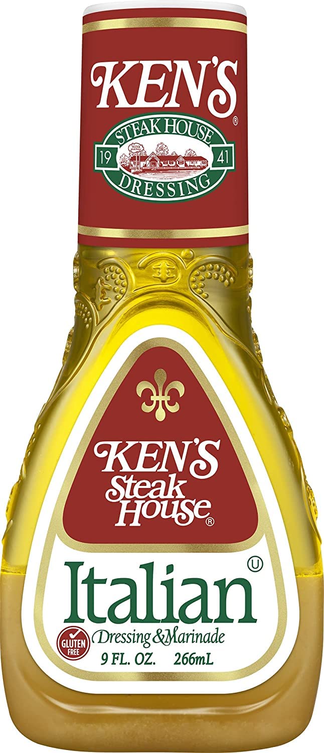 Ken's Steak House Italian Dressing & Marinade, 9 Fl Oz, Pack of 6 – Flavorful Salad Dressing & Marinade for Delicious Meals