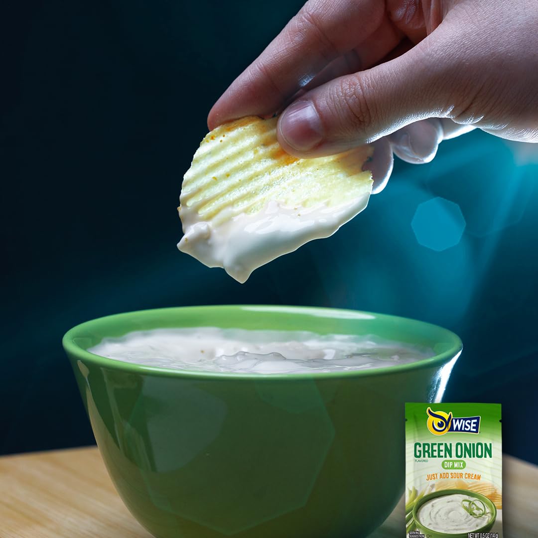 Wise Green Onion Dry Dip, 0.5 Ounces, 12 Packets, Model 27078