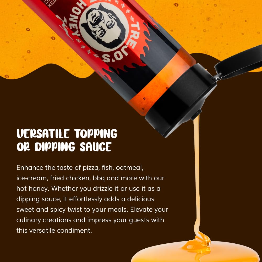 Trejos Tacos Hot Honey Sauce | Sweet & Spicy | 12 Ounce (Pack of 6) | Gluten Free
