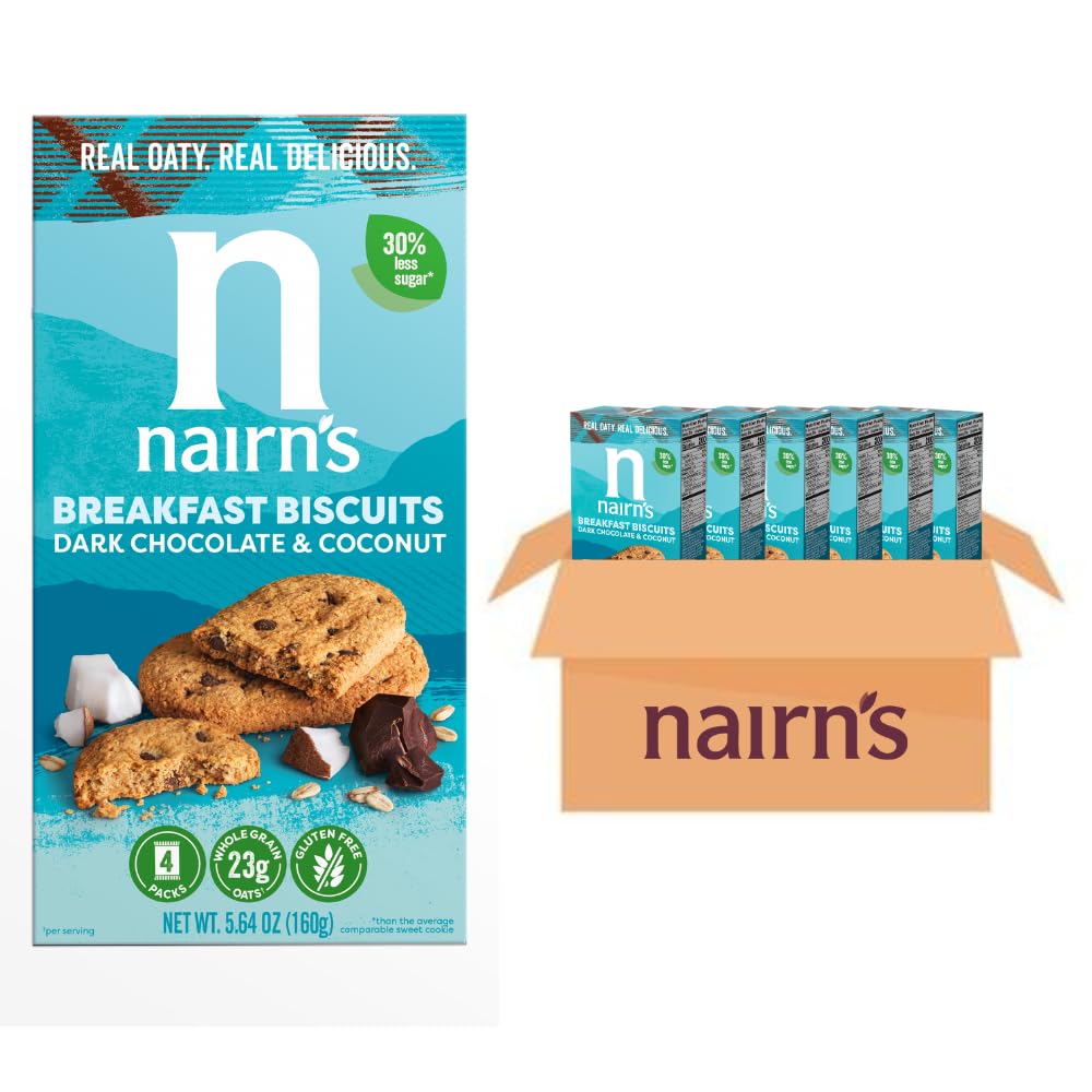 Nairns Gluten Free Chocolate & Coconut Breakfast Biscuits, 5.64Oz (Pack Of 6)