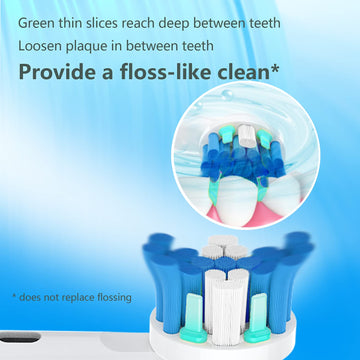 Replacement Toothbrush Heads Fit For Braun Electric Toothbrushes, 8Pcs, Round Brush Head For Flossaction, Repuesto For Oral B Ty