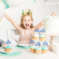 Donoter 24 Pieces Blue Princess Crown Cupcake Toppers Cake Picks For Birthday Baby Shower Party Decorations