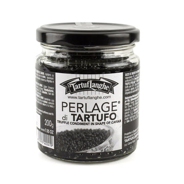 Tartuflanghe Black Truffle Caviar Pearls - Stylish Italian Truffle Pearls  Perfect For Enhancing Dishes  Gourmet Gift - 200G Jar 7.05 Oz