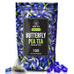 BLUE TEA - Butterfly Pea Flower Tea - 100 Count - Pyramid Plant Based Tea Bag | Black Deals Friday 2025 | ANTIOXIDANT RICH | Tea Gift - Herbal Tea - Flower Based - Caffeine Free - Non-Bitter | Zipper Pack