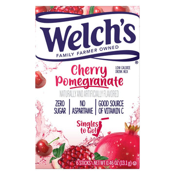 Welch'S Singles To Go! Drink Mix Variety Pack - Cherry Pomegrante, Strawberry Peach, Passion Fruit And Grape
