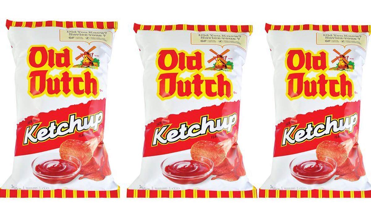Canadian Old Dutch Potato Chips, Ketchup, Large Family Size - 3 Pack