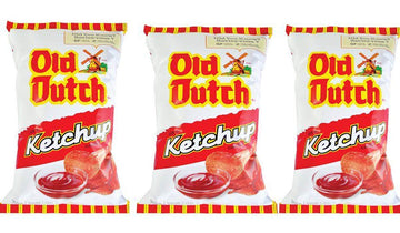 Canadian Old Dutch Potato Chips, Ketchup, Large Family Size - 3 Pack