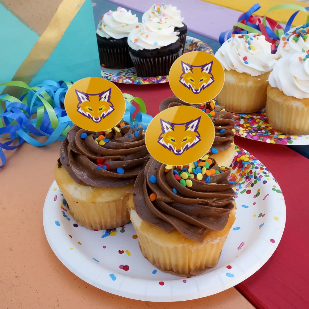 Knox College Secondary Logo Cupcake Picks Toppers Decoration Set Of 6