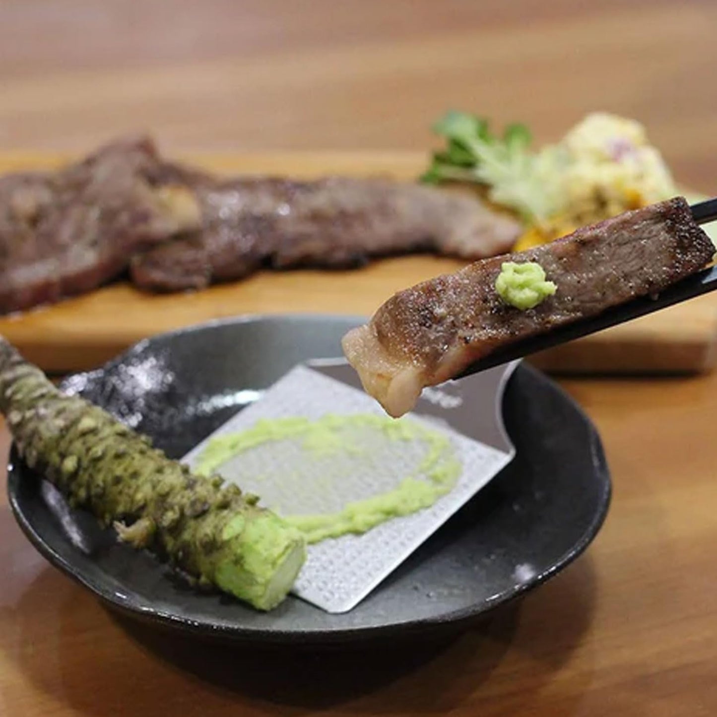 Nordic Catch Fresh Japanese Wasabi Root with Steel Shark Grater - Full Portion - Silver