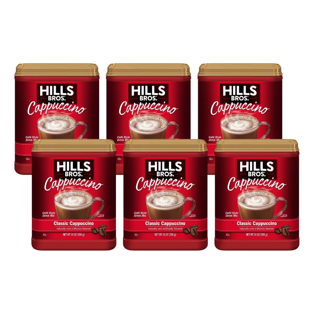 Hills Bros Classic Cappuccino, (Pack of 6)