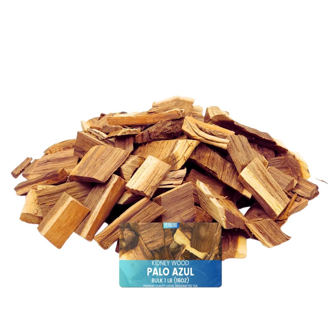 Yerbero Bulk Palo Azul Herbal Loose Tea - Wildcrafted Kidneywood 1 Lb (16oz) Non-GMO