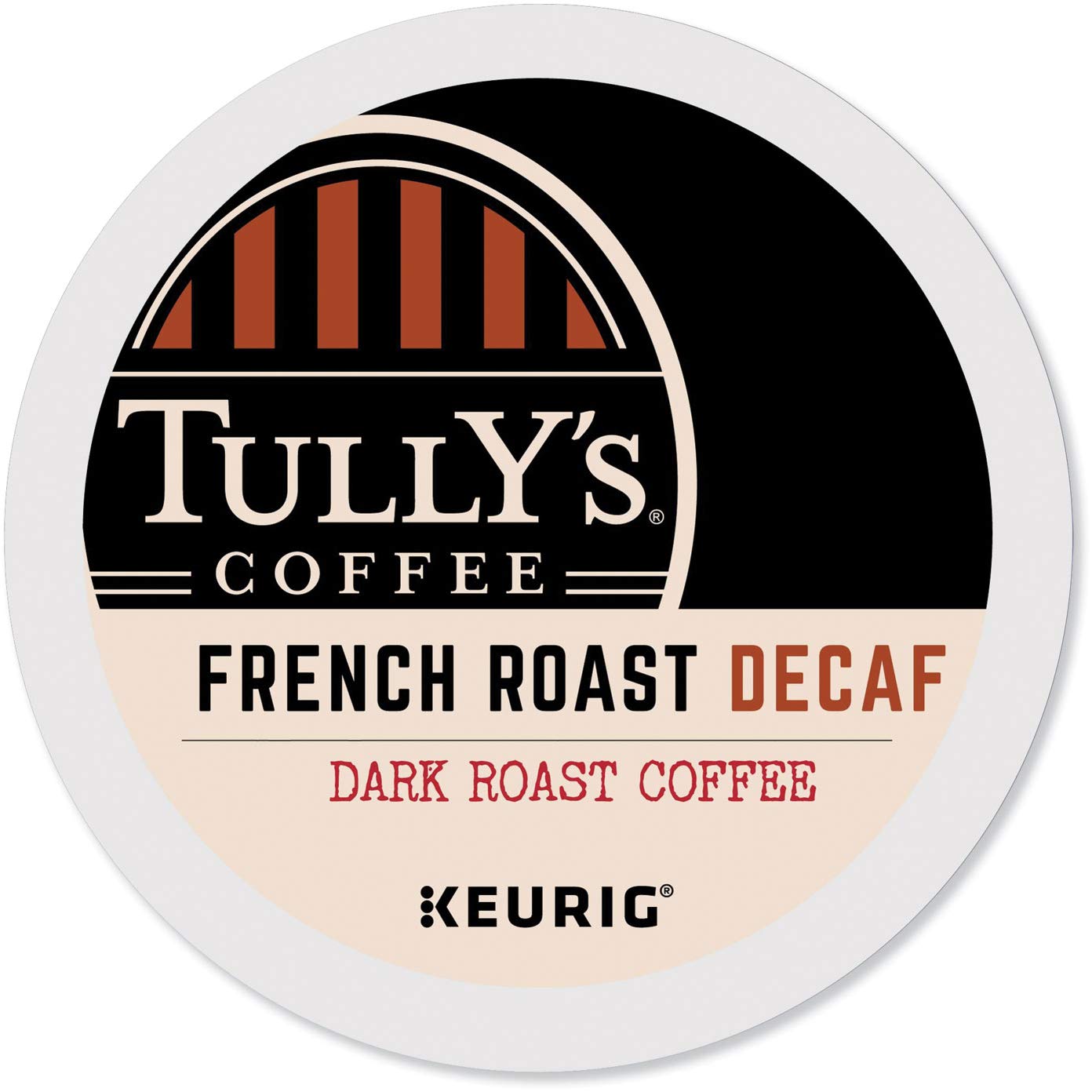 TULLYS Coffee Decaffeinated French Roast K-Cup Pods, Extra Bold, 24 Count, For Keurig Brewers, Coffee