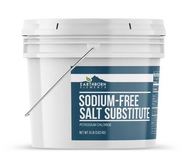 Earthborn Elements Sodium-Free Salt Substitute, 1 Gallon Bucket, Potassium Chloride, Salty Taste (8 Pound)