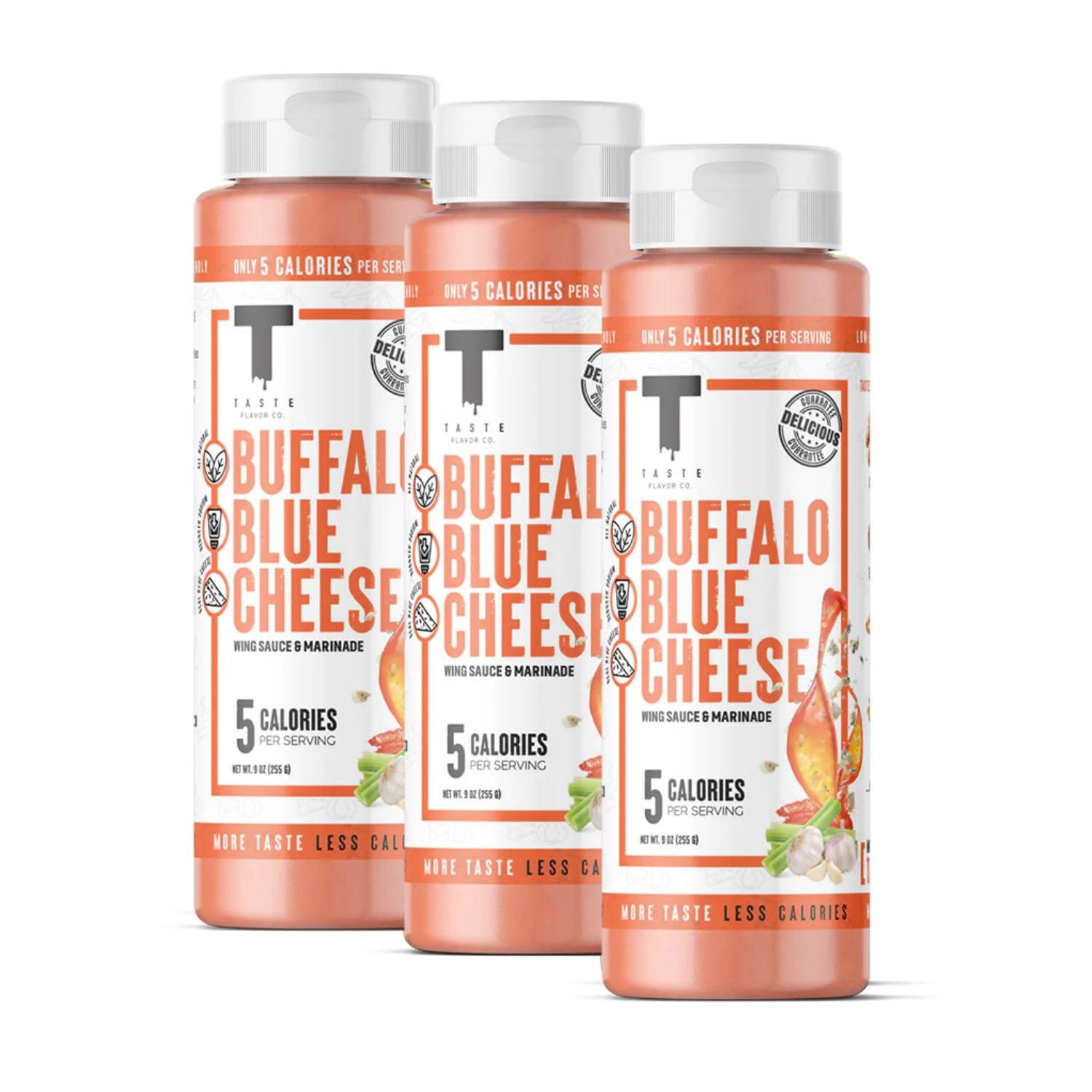 Taste Flavor Co. Grilling, Dipping Sauce and Marinade, Great Tasting, Low-Calorie Sauces, Keto Friendly, No Oils (3 Pack, Buffal