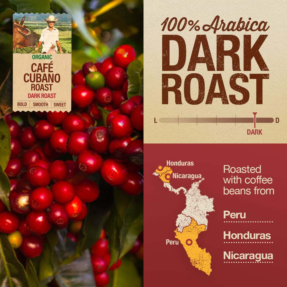 Mayorga Dark Roast Coffee 12oz Cubano Roast Coffee Bag 100% Arabica Whole Coffee Beans - Smoothest Organic Coffee - Specialty Gr